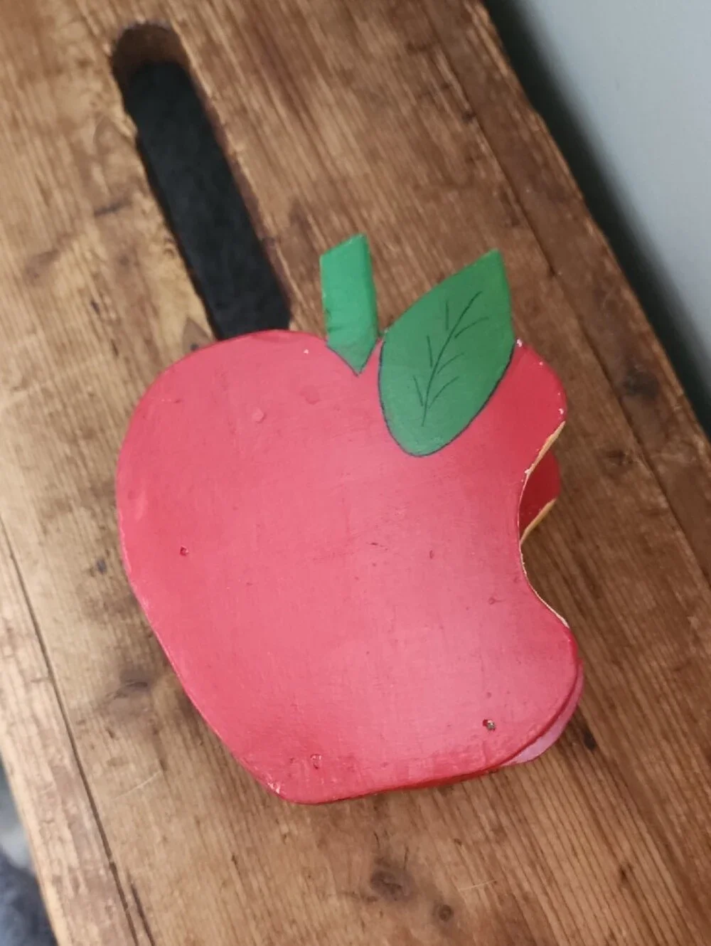 Hand-Painted Red Apple Decorative Folder Accent